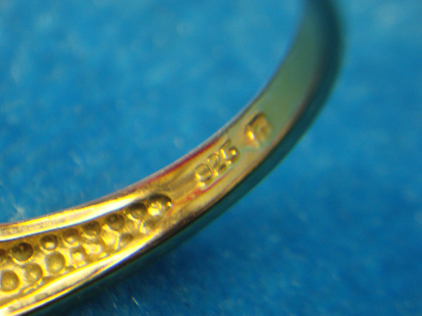 Deep Blue Topaz Sterling Silver Ring with Gold Vermeil (Size 8) - Pre-Owned