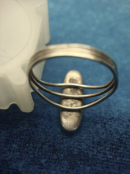 Vintage Sterling Silver Onyx Ring - Size 7 1/4