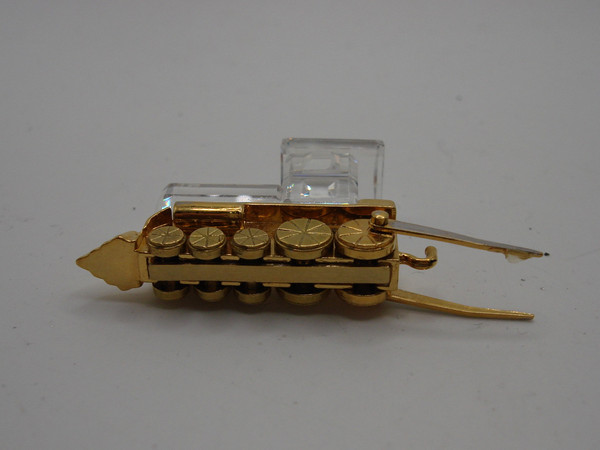Vintage 1980s Swarovski Crystal Train - Limited Edition, Gold Plated, Rare Collectible