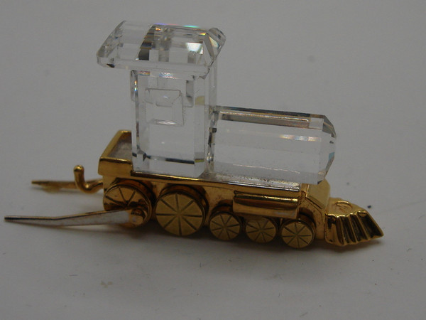 Vintage 1980s Swarovski Crystal Train - Limited Edition, Gold Plated, Rare Collectible