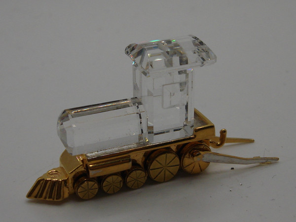 Vintage 1980s Swarovski Crystal Train - Limited Edition, Gold Plated, Rare Collectible