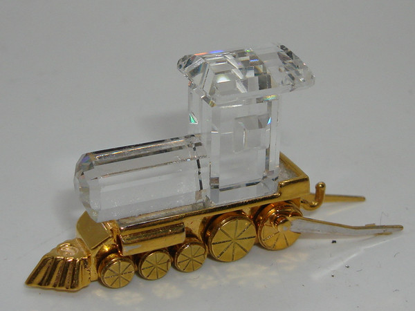 Vintage 1980s Swarovski Crystal Train - Limited Edition, Gold Plated, Rare Collectible