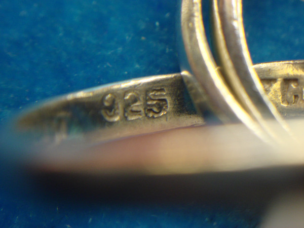 Vintage Sterling Silver Triple Band Ring (Russian Wedding Band) Size 6 1/2