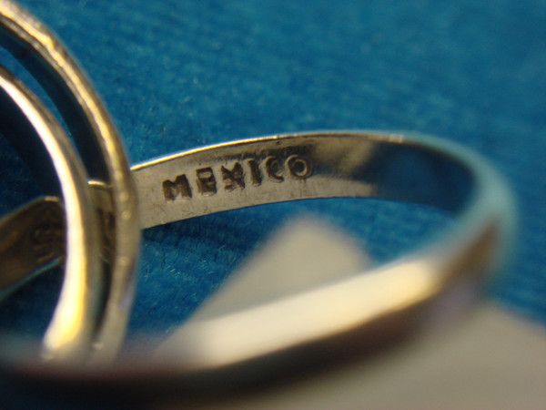 Vintage Sterling Silver Triple Band Ring (Russian Wedding Band) Size 6 1/2