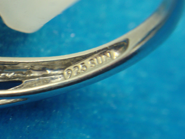 Sterling Silver Ring with Sparkling Round Simulated Diamonds - Size 8