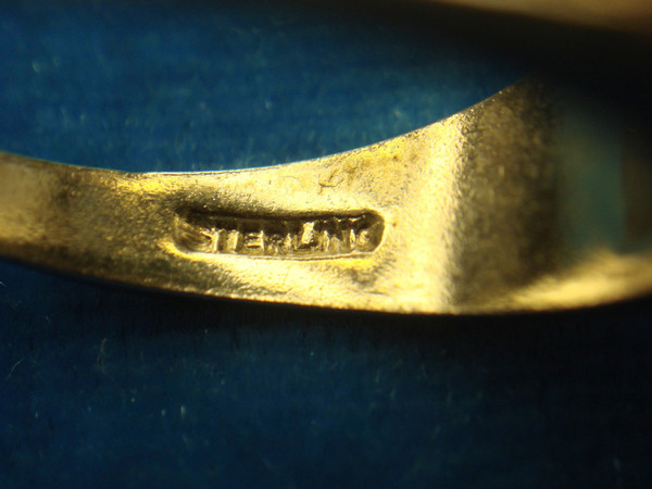 Gold Vermeil Sterling Silver Ring w/ Black Star Sapphire (Size 10.75)