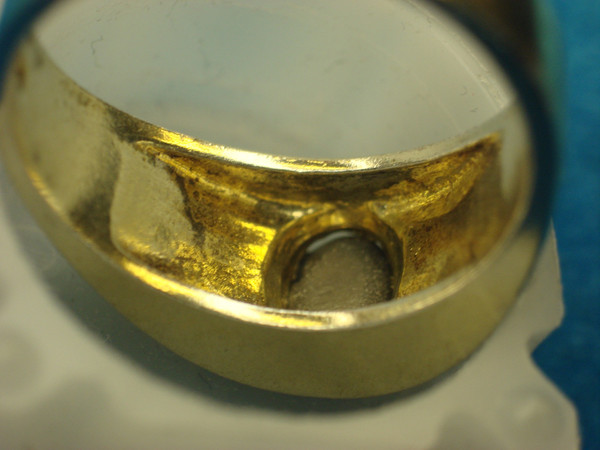 Gold Vermeil Sterling Silver Ring w/ Black Star Sapphire (Size 10.75)