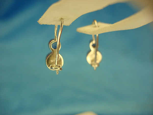 Sterling Silver Amethyst & Pearl Earrings (7/8