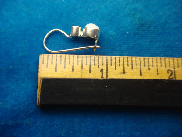 Sterling Silver Amethyst & Pearl Earrings (7/8