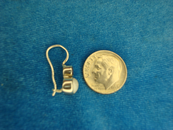 Sterling Silver Amethyst & Pearl Earrings (7/8