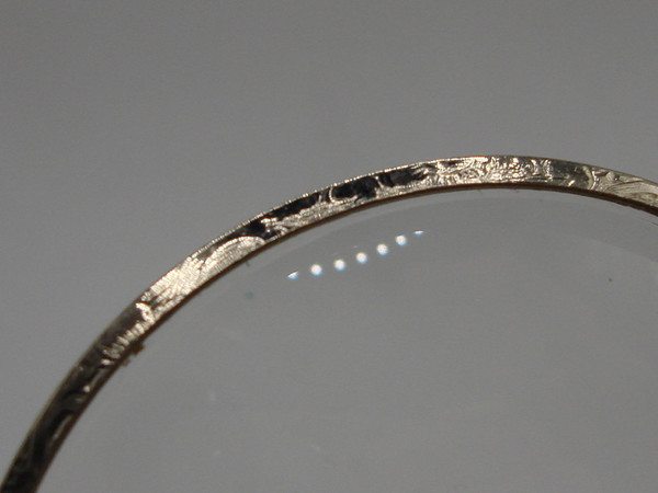 Antique Victorian 1/10 12K White Gold Filled Eyeglasses - Floral & Sunrise Design, Excellent Condition