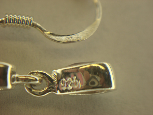 Sterling Silver Dangle Earrings with Multicolor Gemstones - 1.5 Inch, Pre-Owned Excellent Condition