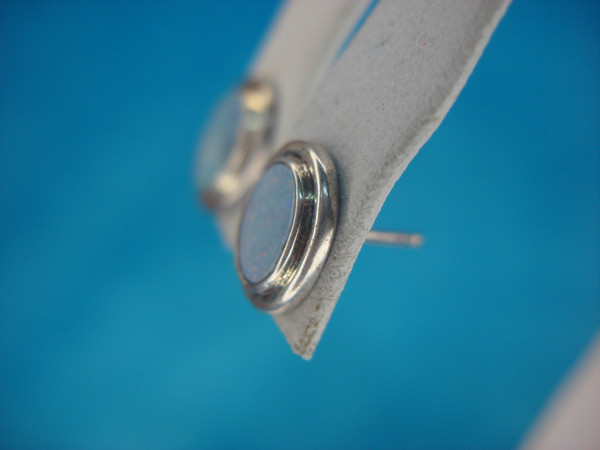 Sterling Silver Opal Stud Earrings - .925 Hallmarked, Pre-Owned, Elegant & Brilliant