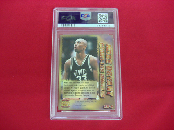PSA 8 NM-MT Kobe Bryant 1996 Pacific Power Regents of Roundball RR-6 Basketball Card