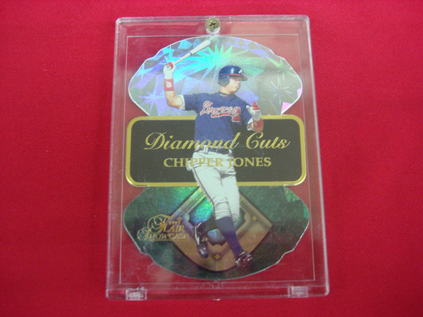 1997 Flair Showcase Chipper Jones Diamond Cuts #9 Baseball Card - Gem Mint Condition