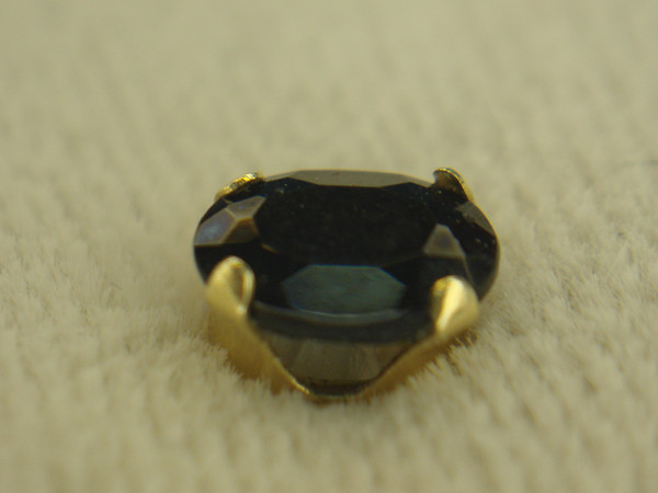 14K Yellow Gold Blue Sapphire Stud Earrings (1ctw) - Pre-Owned