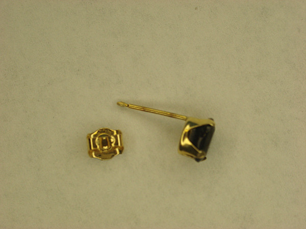 14K Yellow Gold Blue Sapphire Stud Earrings (1ctw) - Pre-Owned