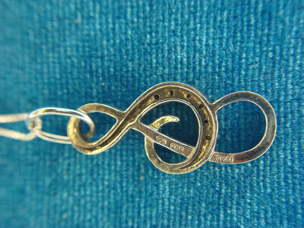 Sterling Silver Treble Clef Necklace | Elegant Pre-Owned Pendant for Musicians