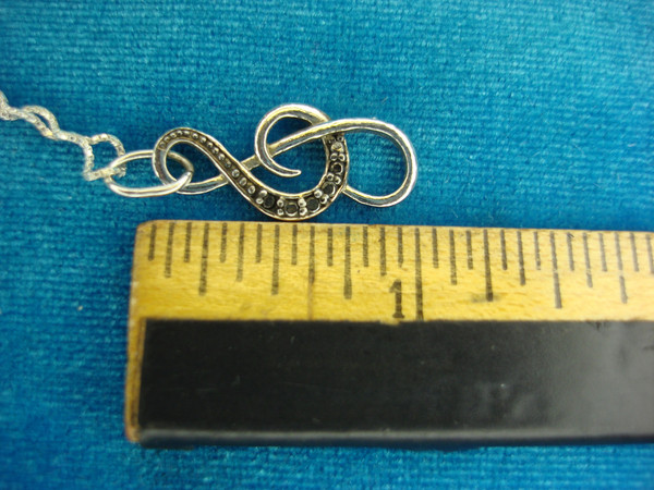 Sterling Silver Treble Clef Necklace | Elegant Pre-Owned Pendant for Musicians