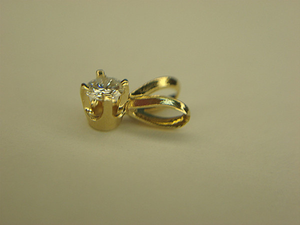 14K Yellow Gold Diamond Pendant - Tiny Sparkle, Big Impact