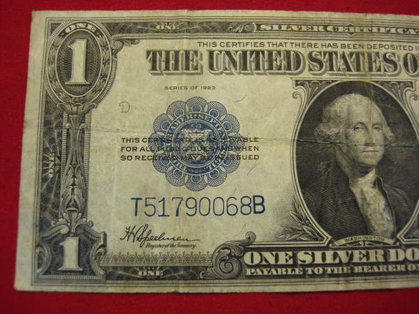 1923 $1 Silver Certificate (Large Size) - Speelman/White - Excellent Condition