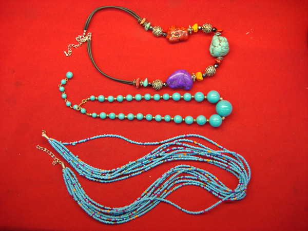 Vintage Southwestern Style Necklace Set of 3 - Estate Jewelry