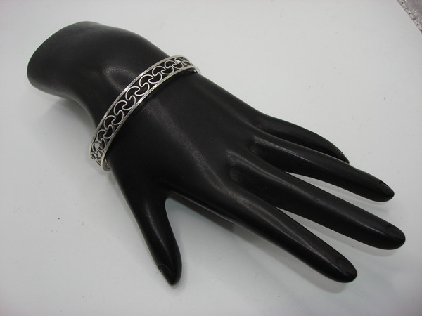 Vintage Krementz Silver Filigree Cuff Bracelet (6 3/4