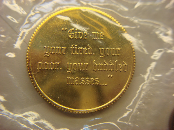 1985 Statue of Liberty Centennial Coin Set - Uncirculated 5-Coin Set with 2 Gold-Plated Coins