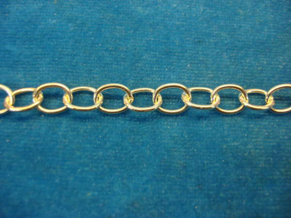 Solid Sterling Silver Chain Bracelet - 7 Inch,  5.50g