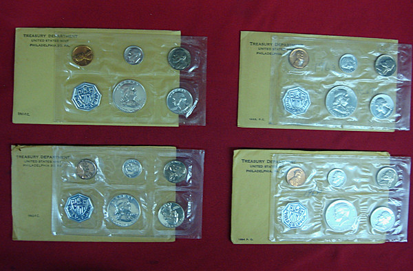 1961-1964 U.S. Proof Sets (Mint Condition) - Silver Dimes, Quarters & Half Dollars