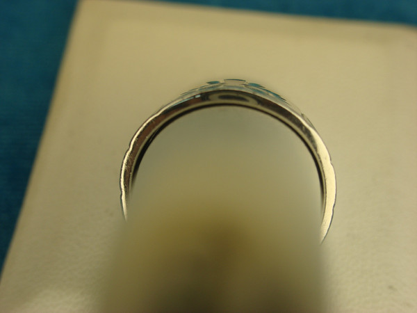 Sterling Silver Jerusalem Cross Ring - Men's Size 10 1/4, Purple Enamel, Pre-Owned Excellent Condition