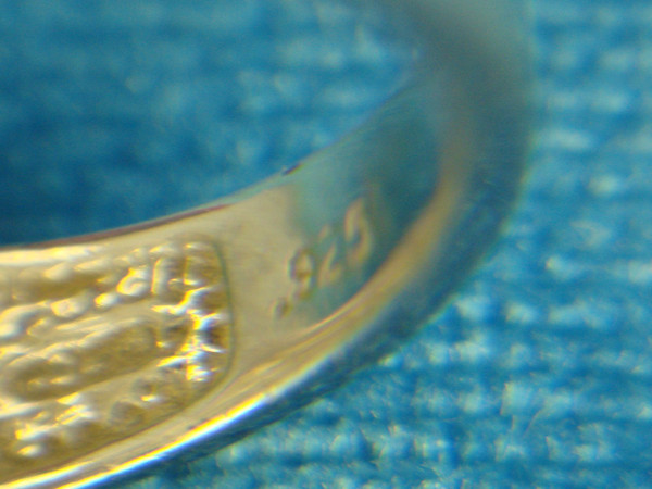 Sterling Silver Jerusalem Cross Ring - Men's Size 10 1/4, Purple Enamel, Pre-Owned Excellent Condition