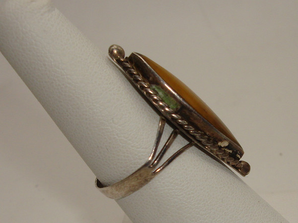 Vintage Mexico Sterling Silver Tiger's Eye Ring | Size 8
