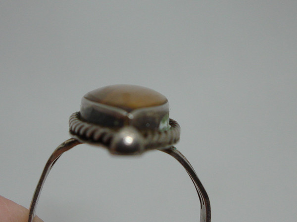 Vintage Mexico Sterling Silver Tiger's Eye Ring | Size 8