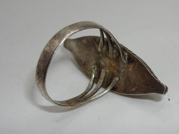 Vintage Mexico Sterling Silver Tiger's Eye Ring | Size 8