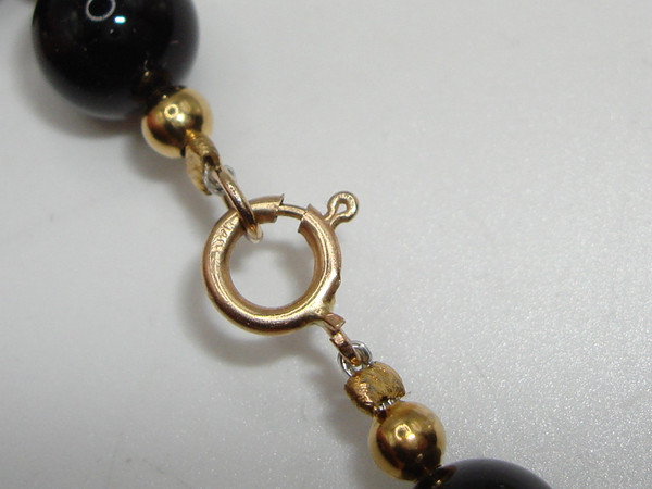 Luxurious 14K Gold Onyx Necklace & Earrings Set - Stunning Statement Jewelry