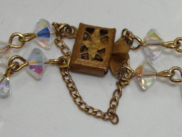 Vintage AB Crystal & Name Beads Bracelet 'Kay & Jack' - Personalized Gift
