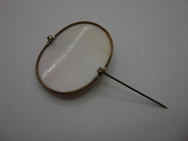 Antique 1890s Bacchante Cameo Brooch in Carved White Coral - Estate Find