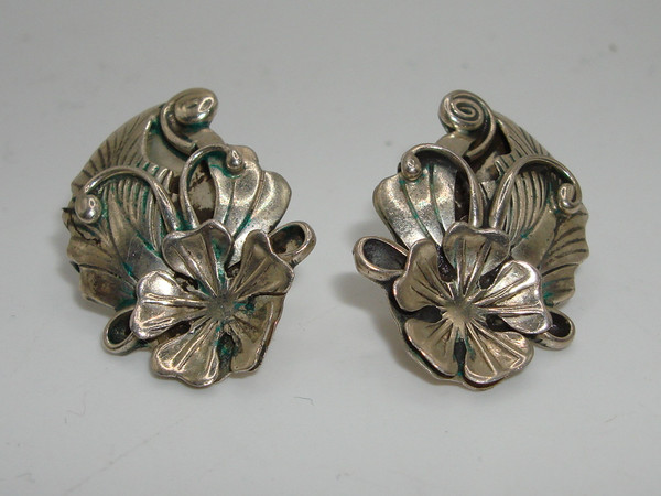 Vintage Carma Harvey Sterling Silver Southwestern Earrings | Signed & Authentic