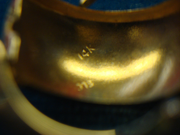 14K Yellow Gold Leopard Print Enamel Earrings - Pre-Owned, Excellent Condition