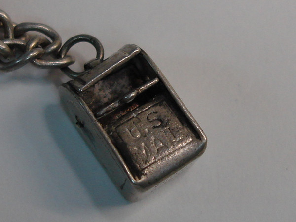 Vintage 1940s Mexico Sterling Silver Mechanical Charm Bracelet (6 Charms)