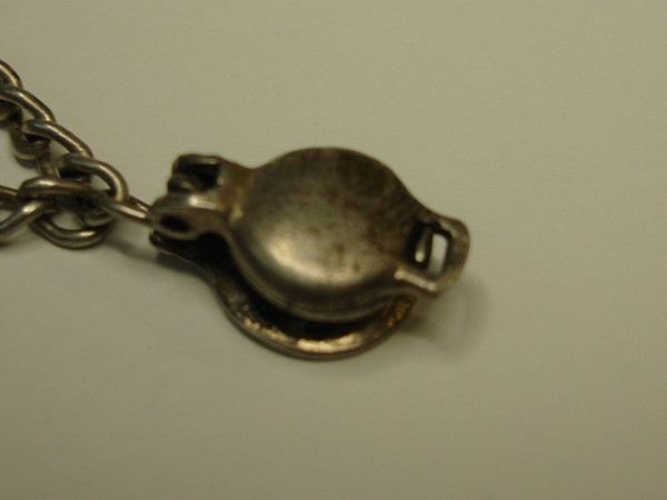 Vintage 1940s Mexico Sterling Silver Mechanical Charm Bracelet (6 Charms)