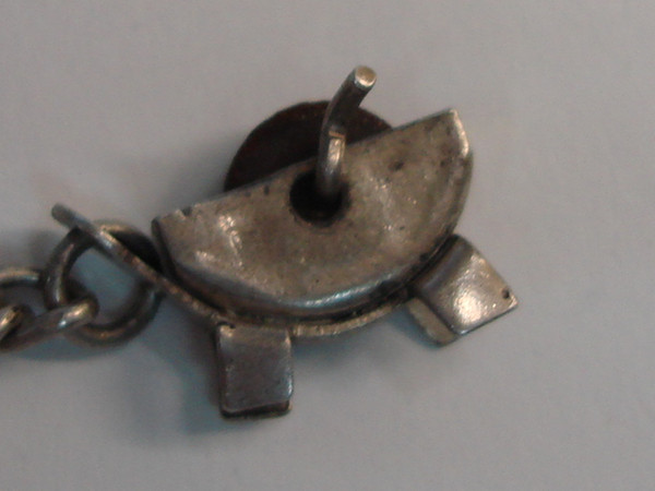 Vintage 1940s Mexico Sterling Silver Mechanical Charm Bracelet (6 Charms)