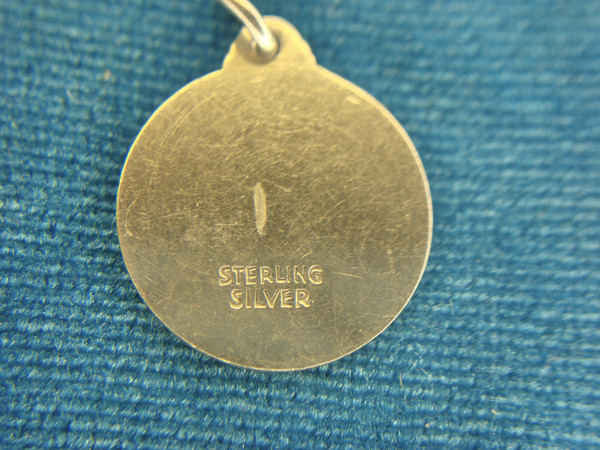 Sterling Silver St. Christopher Charm - Pre-Owned, 2.2 Grams - Perfect for Charm Bracelets