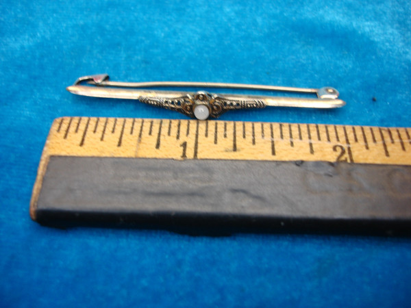 Vintage Bar Pins Set: Diamond Simulant & Pearl, Gold & Silver Tone