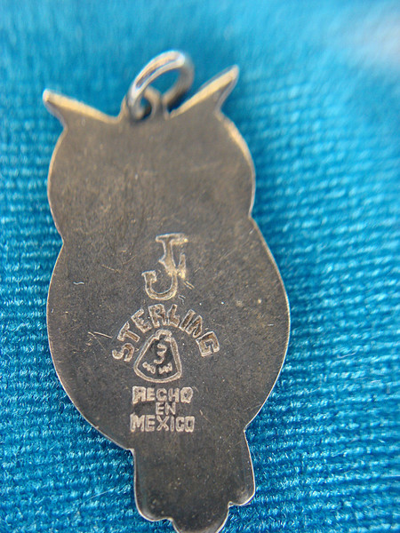 Sterling Silver Enameled Owl Charm by LSG Ozumba - Pre-Owned, Excellent Condition