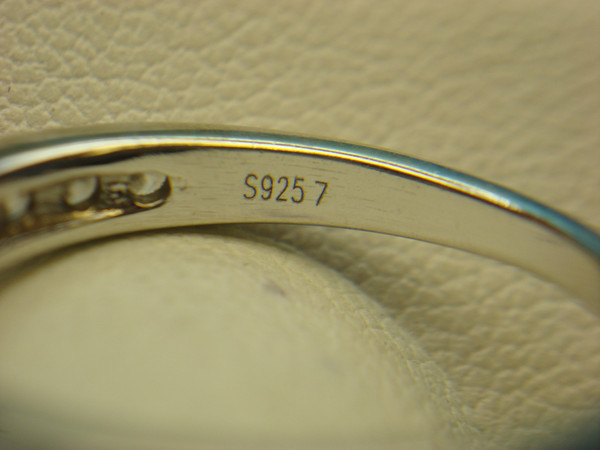 Sterling Silver Diamond Band Ring - Size 6.5 - Pre-Owned (Excellent Condition)