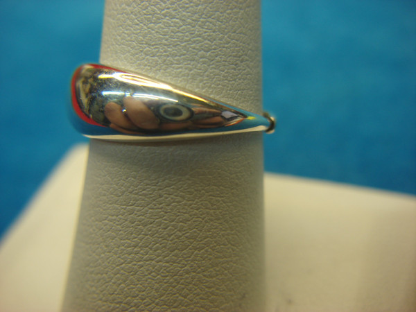 Adjustable Sterling Silver Dome Ring (Sizes 7.5-9) - Pre-Owned, Excellent Condition