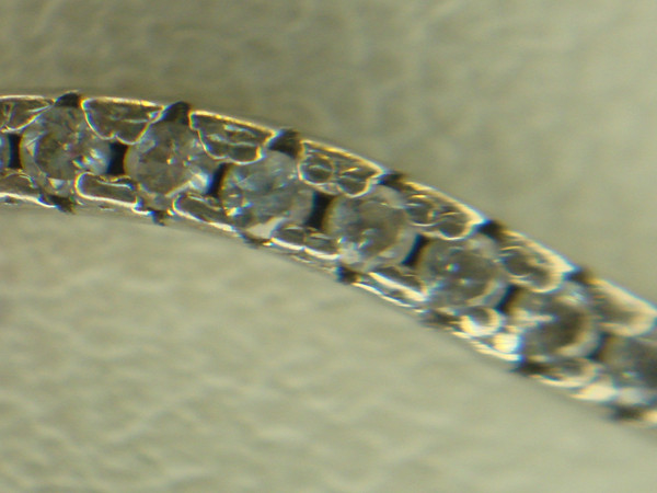 Sterling Silver Wave Ring with 360 Degrees of Brilliants (Size 7.75) - Pre-Owned