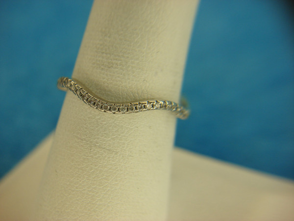 Sterling Silver Wave Ring with 360 Degrees of Brilliants (Size 7.75) - Pre-Owned